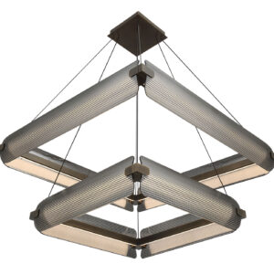 Eurofase Neoness, Chandelier, 8-Light, 34", Matte Black, Clear Glass – Eurofase Chandeliers