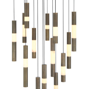 Eurofase Ronda, Chandelier , 15-Light, 32", Weathered Brass, Alabaster – Eurofase Chandeliers