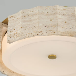 Eurofase Roslington, Flush Mount, 24", Gold, Opal Etched Glass – Eurofase Flush Mounts
