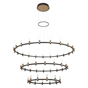Eurofase Albany, Chandelier, 51-Light, 60", Brass-Black Mix, White Acrylic – Eurofase Chandeliers