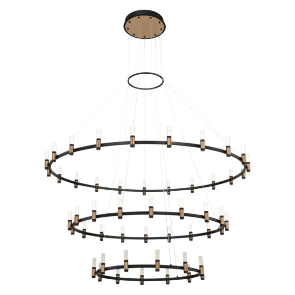 Eurofase Albany, Chandelier, 51-Light, 60", Brass-Black Mix, White Acrylic – Eurofase Chandeliers