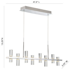 Eurofase 8-Light 42" Integrated Led Linear Chandelier – Eurofase Chandeliers
