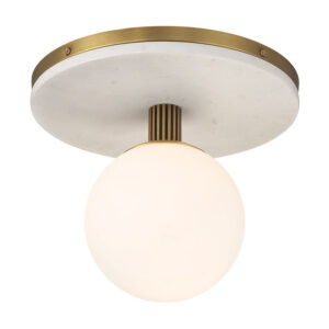 Eurofase Carnagie, Flush Mount, 8", Antique Brass, Opal Etched Glass – Eurofase Flush Mounts