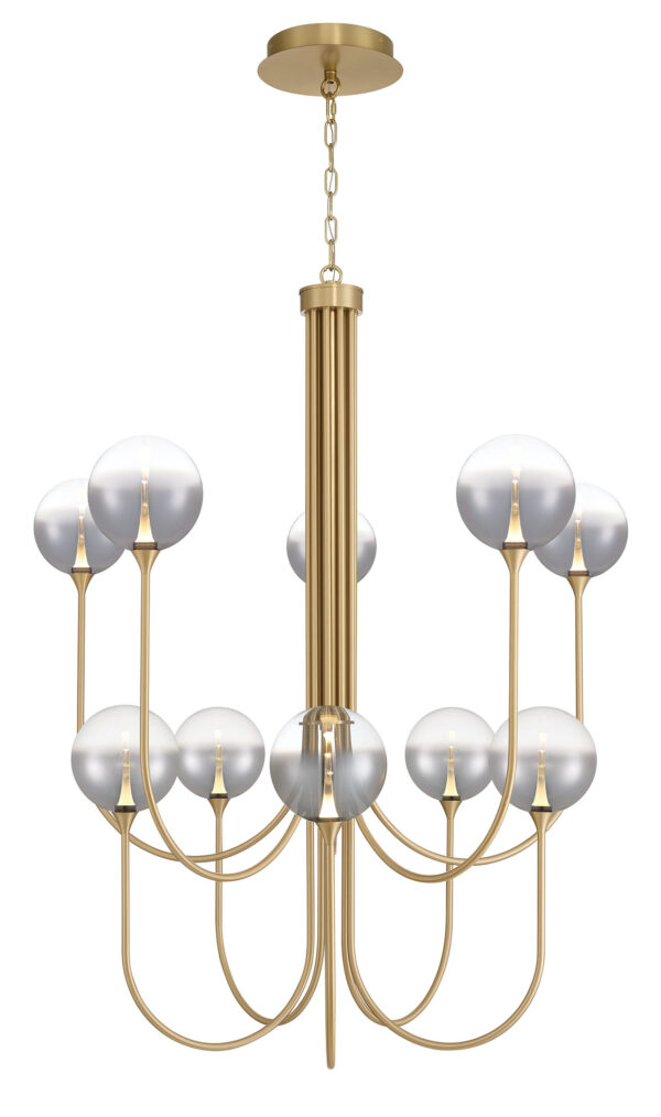 Eurofase Iissa, Chandelier, 10-Light, 40", Gold, Smoked Glass – Eurofase Chandeliers