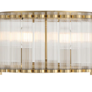 Eurofase Glasbury, Flush Mount, 5-Light, 18", Gold, Ribbed Glass – Eurofase Flush Mounts