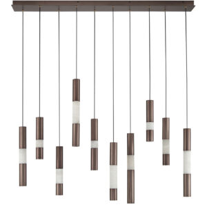 Eurofase Ronda, Chandelier , 10-Light, 50", Harlow Bronze, Alabaster – Eurofase Chandeliers
