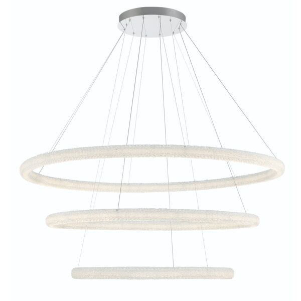 Eurofase Sassi, Chandelier , 3-Light, 60", Chrome – Eurofase Chandeliers