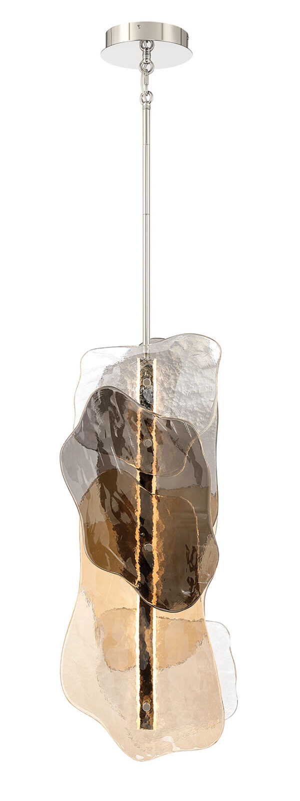 Eurofase Grotto, Pendant, 36", Polished Nickel, Mixed Glass – Eurofase Pendants