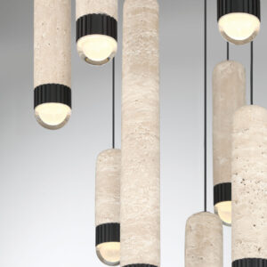 Eurofase Cambre, Chandelier , 16-Light, 32", Antique Brass, Travertine – Eurofase Chandeliers