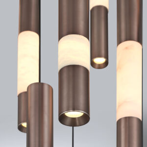 Eurofase Ronda, Chandelier , 15-Light, 32", Weathered Brass, Alabaster – Eurofase Chandeliers
