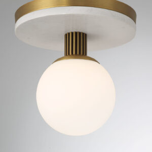 Eurofase Carnagie, Flush Mount, 8", Antique Brass, Opal Etched Glass – Eurofase Flush Mounts