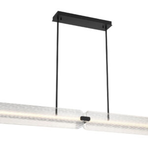 Eurofase Neoness, Chandelier, 4-Light, 67", Matte Black, Smoked Glass – Eurofase Chandeliers