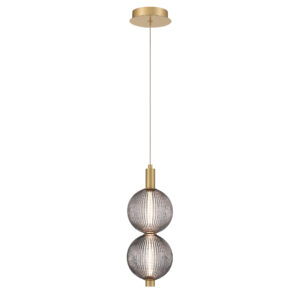 Eurofase Palmas, Pendant, 2-Light, 16", Gold, Smoked Glass – Eurofase Pendants