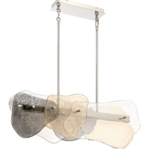 Eurofase Grotto, Chandelier, 39", Polished Nickel, Mixed Glass – Eurofase Chandeliers