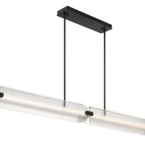 Eurofase Neoness, Chandelier, 4-Light, 67", Matte Black, Smoked Glass – Eurofase Chandeliers