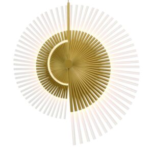 Eurofase Voltik, Chandelier, 72-Light, 59", Matte Gold, Frosted Acrylic – Eurofase Chandeliers