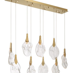 Eurofase Jateo, Chandelier, 13-Light, 51", Polished Nickel, Clear Glass – Eurofase Chandeliers