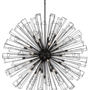 Eurofase Dendelio, Chandelier , 35-Light, 54", Matte Black – Eurofase Chandeliers
