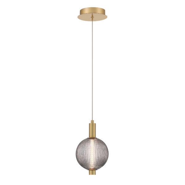 Eurofase Palmas, Pendant, 10", Gold, Smoked Glass – Eurofase Pendants