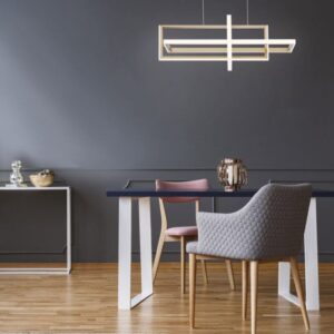 Eurofase Bordo, Chandelier, 3-Light, 38", Satin Gold Paint, White Acrylic – Eurofase Chandeliers