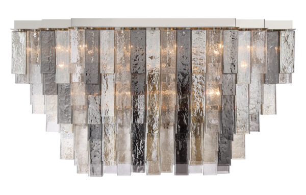 Eurofase Altesa, Flush Mount, 33-Light, 53", Chrome, Mixed Glass – Eurofase Flush Mounts