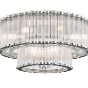 Eurofase Glasbury, Flush Mount, 5-Light, 18", Gold, Ribbed Glass – Eurofase Flush Mounts