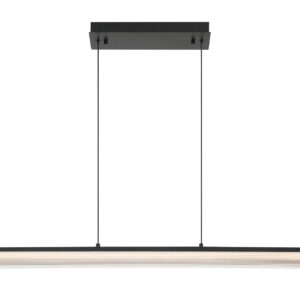Eurofase Neoness, Chandelier, 4-Light, 67", Matte Black, Smoked Glass – Eurofase Chandeliers