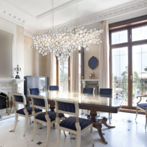 Eurofase Trento, Chandelier, 12-Light, 40", Chrome, Clear Glass – Eurofase Chandeliers