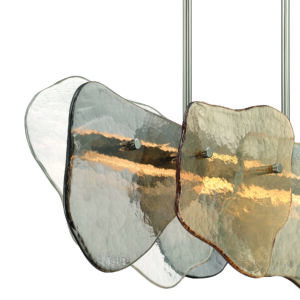 Eurofase Grotto, Chandelier, 39", Polished Nickel, Mixed Glass – Eurofase Chandeliers