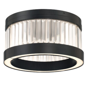 Eurofase Empra, Flush Mount, 16", Matte Black, Clear Crystal – Eurofase Flush Mounts