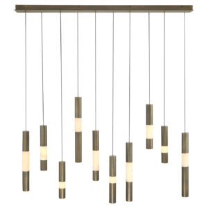 Eurofase Ronda, Chandelier , 10-Light, 50", Weathered Brass, Alabaster – Eurofase Chandeliers