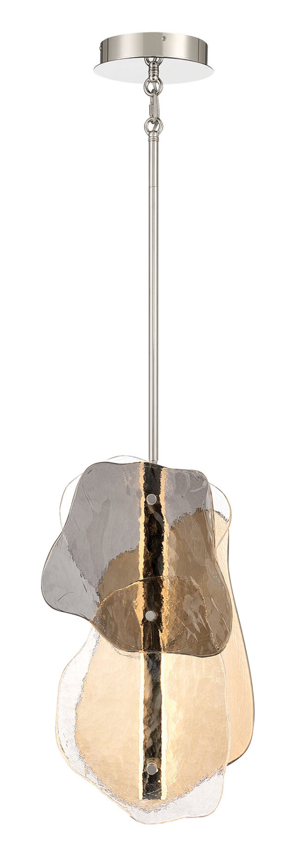 Eurofase Grotto, Pendant, 24", Polished Nickel, Mixed Glass – Eurofase Pendants