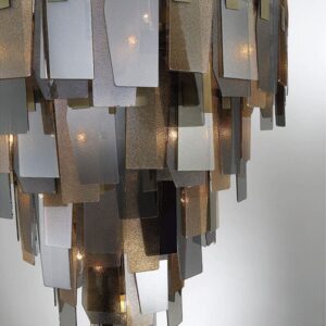 Eurofase Cocolina, Chandelier, 39-Light, 71", Brushed Brass, Mixed Glass – Eurofase Chandeliers