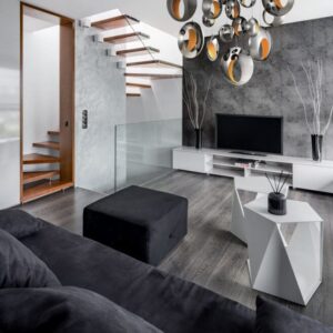 Eurofase Arlington, Chandelier, 19-Light, 51", Chrome Black, Gold Steel – Eurofase Chandeliers