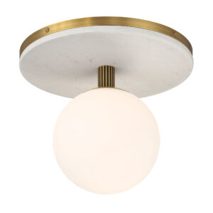 Eurofase Carnagie, Flush Mount, 8", Antique Brass, Opal Etched Glass – Eurofase Flush Mounts