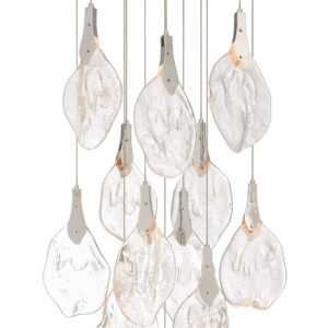 Eurofase Jateo, Chandelier, 16-Light, 24", Polished Nickel, Clear Glass – Eurofase Chandeliers