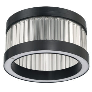 Eurofase Empra, Flush Mount, 16", Matte Black, Clear Crystal – Eurofase Flush Mounts