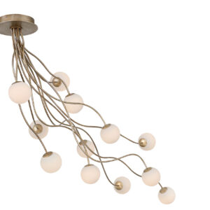 Eurofase Athena, Flush Mount, 12-Light, 59", Antique Gold, Opal Etched Glass – Eurofase Flush Mounts