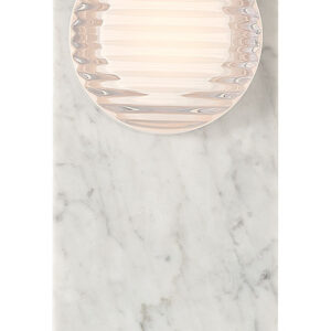 Eurofase Sternn, Outdoor, 15", Marble White, Clear Ribbed Glass – Eurofase Outdoor