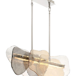 Eurofase Grotto, Chandelier, 39", Polished Nickel, Mixed Glass – Eurofase Chandeliers