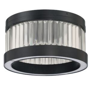 Eurofase Empra, Flush Mount, 16", Matte Black, Clear Crystal – Eurofase Flush Mounts