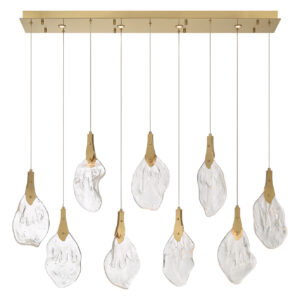 Eurofase Jateo, Chandelier, 13-Light, 51", Gold, Clear Glass – Eurofase Chandeliers