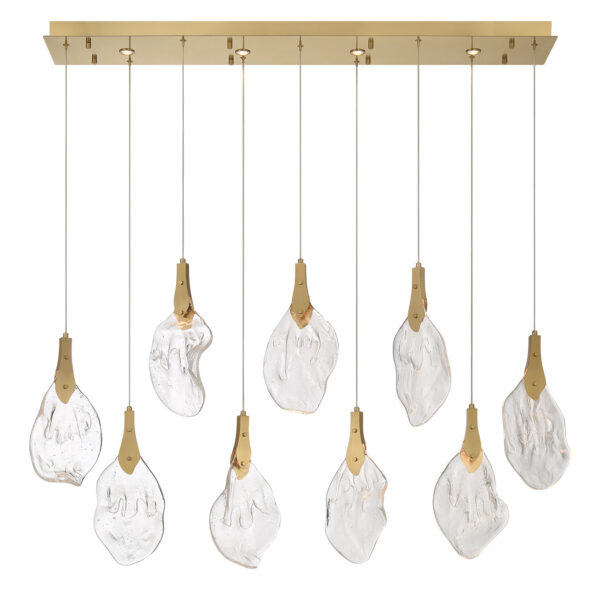Eurofase Jateo, Chandelier, 13-Light, 51", Gold, Clear Glass – Eurofase Chandeliers