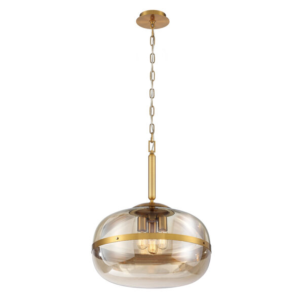 Eurofase Nottingham, Pendant, 24", Antique Brass, Amber Glass – Eurofase Pendants