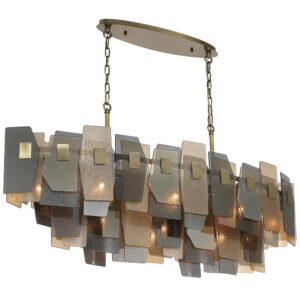 Eurofase Cocolina, Chandelier, 11-Light, 48", Brushed Brass, Mixed Glass – Eurofase Chandeliers