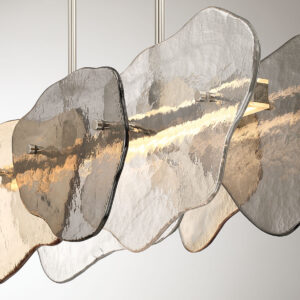Eurofase Grotto, Chandelier, 39", Polished Nickel, Mixed Glass – Eurofase Chandeliers